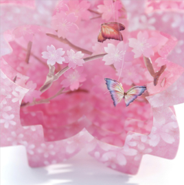 3D Sakura kersenbloesem met Vlinders en Bloemen Valentijn Moederdag Beterschap (vanaf 10 stuks)