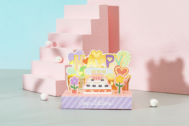 3D cadeaukaartje met envelop | Happy Birthday!