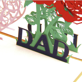 3D Pop up Vaderdagkaart voor de liefste papa verjaardag felicitatie
