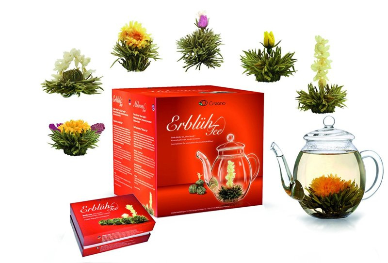 Theebloemen geschenkset witte thee Incl. 3D cadeaukaartje t.w.v. 1.95