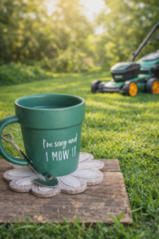 Mok met spade (2 versies)