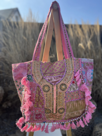 Beach-bag Ibiza roze