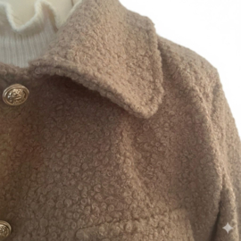 Jasje/ vest bouclé zand