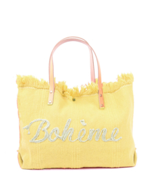 Strandtas bohème geel