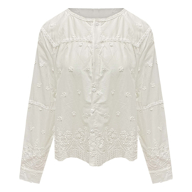 Broderie blouse wit