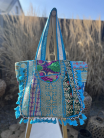 Beach-bag Ibiza blauw