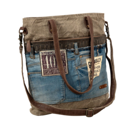 Schoudertas/ Totebag Denim