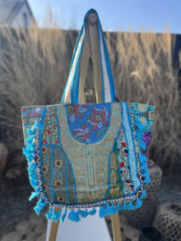 Beach-bag Ibiza blauw
