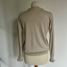 Trui V-hals beige