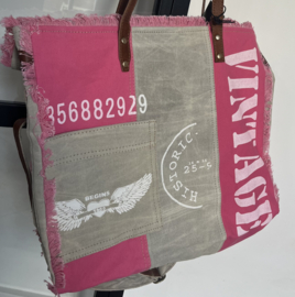 Shopper/ Weekender VINTAGE roze