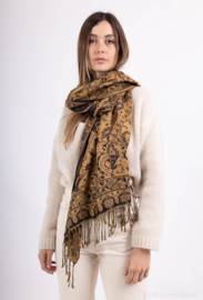 Sjaal Paisley camel