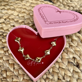 Armband in cadeaudoosje Love goud