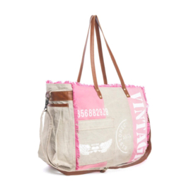 Shopper/ Weekender VINTAGE roze
