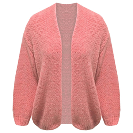 Grof gebreid vest oudroze