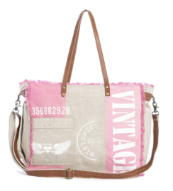 Shopper/ Weekender VINTAGE roze