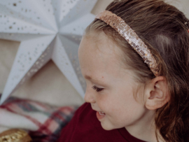 Diadeem pailletten rosé