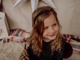 Diadeem gold & black tule