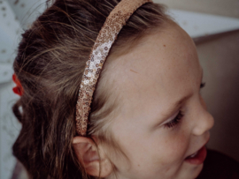 Diadeem pailletten rosé