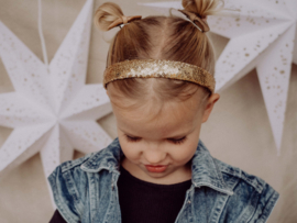 Diadeem pailletten goud