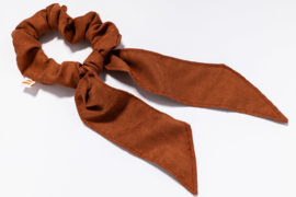 scrunchie scarf peachskin rusty