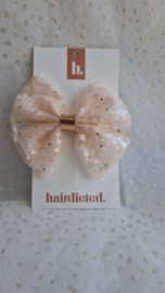 Strik zacht rose glitter