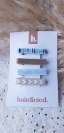 hairclips suède feather