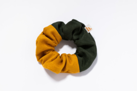 scrunchie suède look green & ocher