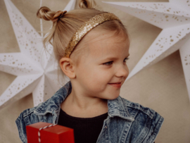 Diadeem pailletten goud