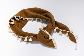 hairscarf peachskin camel