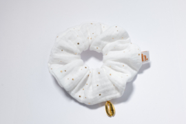 scrunchie charm gold dots
