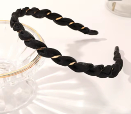 Diadeem gold & black tule