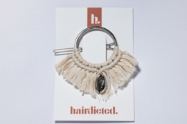 slide silver macrame charm