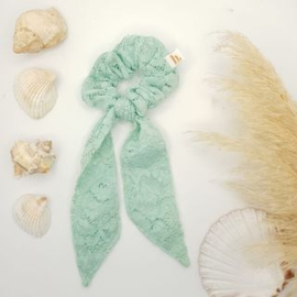srunchie scarf lace mint
