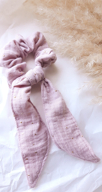 srunchie scarf rose golden dots
