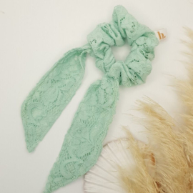 srunchie scarf lace mint