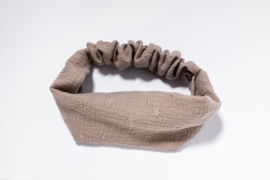hairwrap broderie taupe