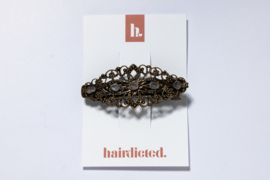 barette bronze & white