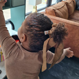scrunchie scarf peachskin camel
