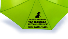 Thuis is onze hond van iedereen