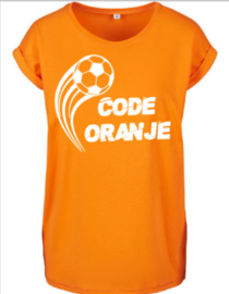 Code oranje Dames shirt wijd model