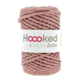 Hoooked jute natural roze
