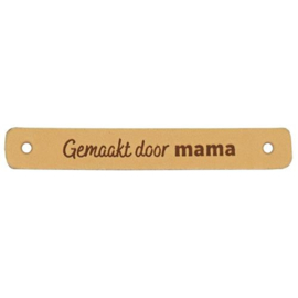 Leren Label door mama gemaakt 7x1 cm