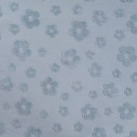 Cotton Flower Jacquard Dusty blue