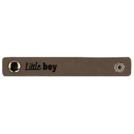 Leren label Little boy 10 x 1,5