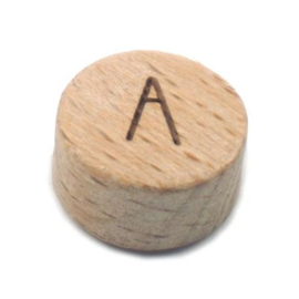 Houten letterkralen rond