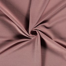 Ottoman jersey stof Effen Mauve