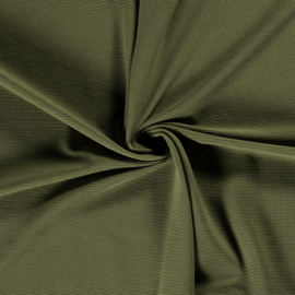 Ottoman jersey stof Effen Bosgroen