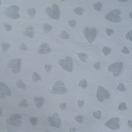 Cotton Heart Jacquard Dusty blue