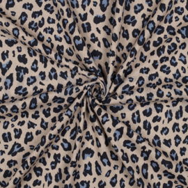 Linnen viscose dierenhuid camel