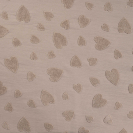 Cotton Heart Jacquard Sand